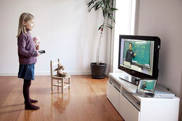 手機投屏電視播放學而思培優網課